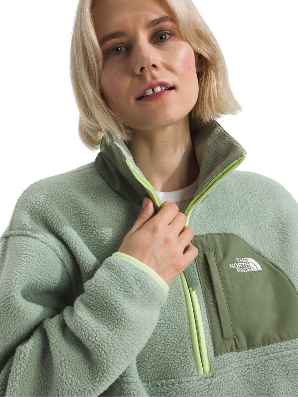NWT The North Face Slate Moss/Bark Mist Yumiori Off Peak 1/2 Zip Women's Size S - Picture 11 of 13